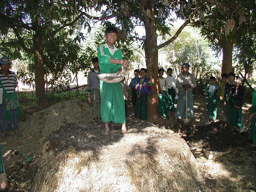 Making organic fertilizer for school farm JPG